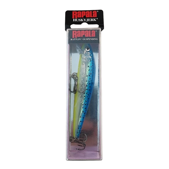 Rapala Husky Jerk 10 Fishing Lure 4" 3/8oz Glass Blue Minnow - Picture 1 of 3